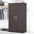 Pemberly Row 36W x 17D x 62H Tall Clothing Storage Cabinet in Storm Gray