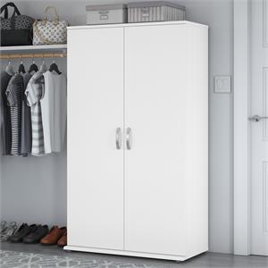 Pemberly Row 36W x 17D x 62H Tall Clothing Storage Cabinet in White