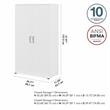 Pemberly Row 36W x 17D x 62H Tall Clothing Storage Cabinet in White