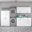Pemberly Row 5 Piece Modular Laundry Room Storage Set in White