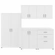 Pemberly Row 5 Piece Modular Laundry Room Storage Set in White