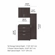 Pemberly Row 3 Piece Modular Laundry Room Storage Set in Storm Gray