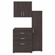 Pemberly Row 3 Piece Modular Laundry Room Storage Set in Storm Gray