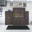 Pemberly Row 6 Piece Modular Garage Storage Set With Cabinets in Storm Gray