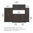 Pemberly Row 6 Piece Modular Garage Storage Set With Cabinets in Storm Gray