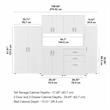 Pemberly Row 6 Piece Modular Garage Storage Set With Cabinets in White