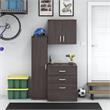 Pemberly Row 3 Piece Modular Garage Storage Set With Cabinets in Storm Gray