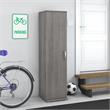 Pemberly Row 16W x 17D x 62H Narrow Garage Storage Cabinet in Platinum Gray