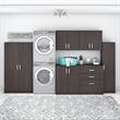Pemberly Row 6 Piece Modular Laundry Room Storage Set in Storm Gray