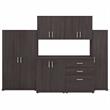Pemberly Row 6 Piece Modular Laundry Room Storage Set in Storm Gray
