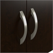Pemberly Row Cubicle Storage Set with File Cabinet in Mocha Cherry