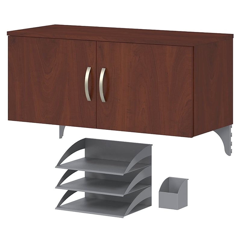 Pemberly Row Contemporary Storage Cabinet with Paper Tray and Pencil Cup