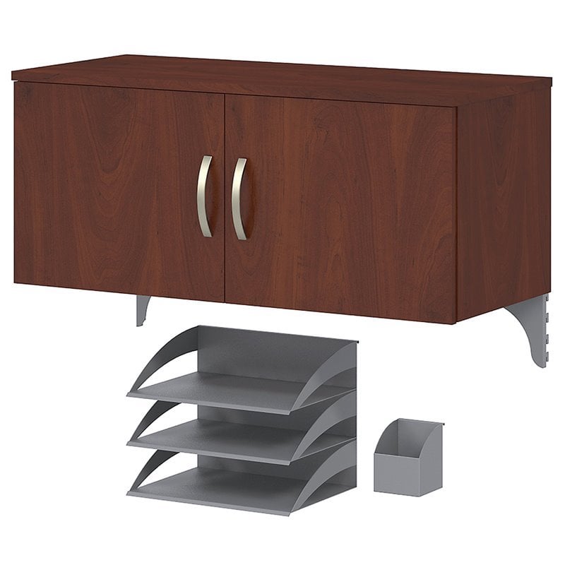 Pemberly Row Contemporary Storage Cabinet with Paper Tray and Pencil Cup