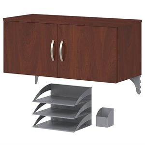 Pemberly Row Contemporary Storage Cabinet with Paper Tray and Pencil Cup