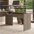 Pemberly Row 47W x 23D x 30H 3 Position Sit to Stand Desk Return in Ash Gray