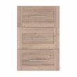 Pemberly Row 3 Drawer Set for 25W Closet Organizer in Rustic Brown