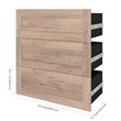 Pemberly Row 3 Drawer Set for 36W Closet Organizer in Rustic Brown