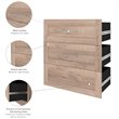 Pemberly Row 3 Drawer Set for 36W Closet Organizer in Rustic Brown