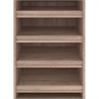 Pemberly Row 25W Closet Shoe Organizer With Cubbies in Rustic Brown