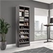Pemberly Row 25W Closet Shoe Organizer With Cubbies in Bark Gray