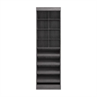 Pemberly Row 25W Closet Shoe Organizer With Cubbies in Bark Gray