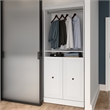 Pemberly Row Queen Murphy Bed and Closet Organizer With Drawers 92W in White