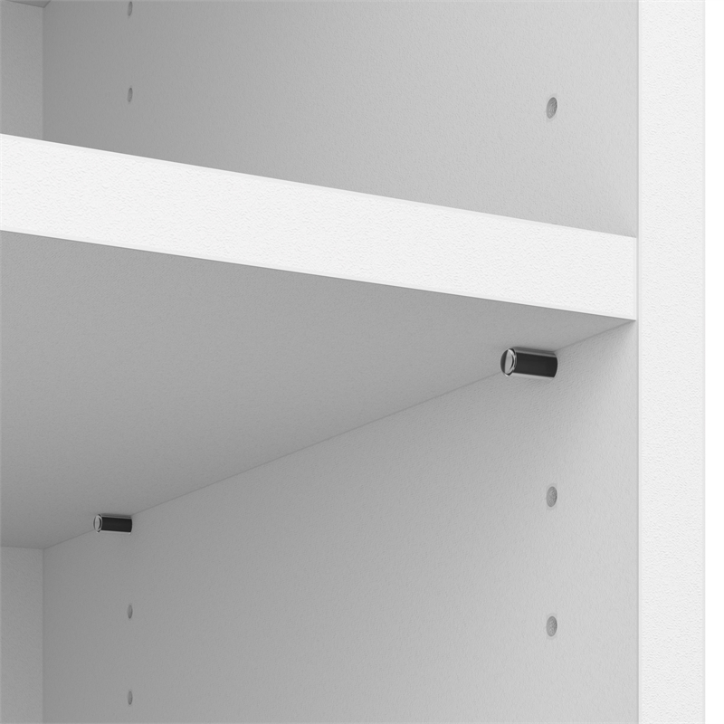 Pemberly Row Queen Murphy Bed and Closet Organizer With Drawers 92W in White