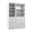 Pemberly Row 61W Closet Organizer System With Doors and Drawers in White