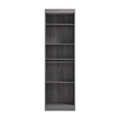 Pemberly Row 25W Closet Organizer With Shelves and Clothing Rods in Bark Gray