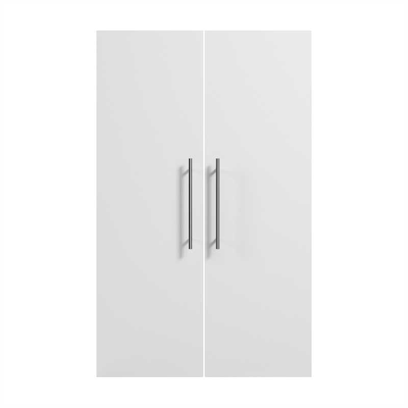 Pemberly Row Contemporary 2 Door Set for 25W Closet Organizer in White