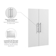 Pemberly Row Contemporary 2 Door Set for 25W Closet Organizer in White
