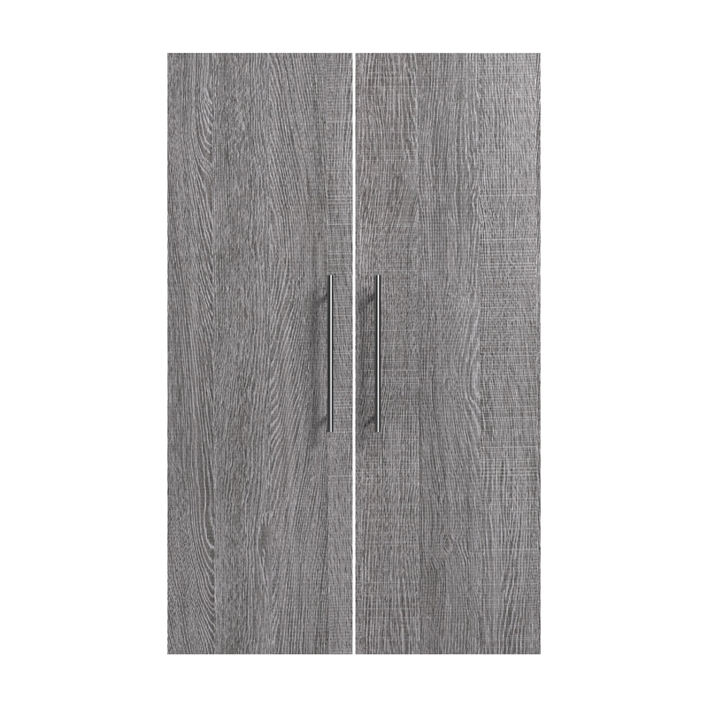 Pemberly Row 2 Door Set for 25W Closet Organizer in Bark Gray