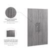 Pemberly Row 2 Door Set for 25W Closet Organizer in Bark Gray