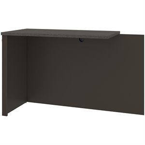 Pemberly Row Desk Return With Wire Management in Bark Gray and Slate