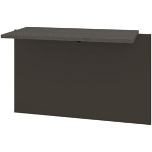 Pemberly Row Desk Bridge With Melamine Surface in Bark Gray and Slate