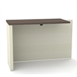 Pemberly Row Return Table for Home Office in White Chocolate and Antigua