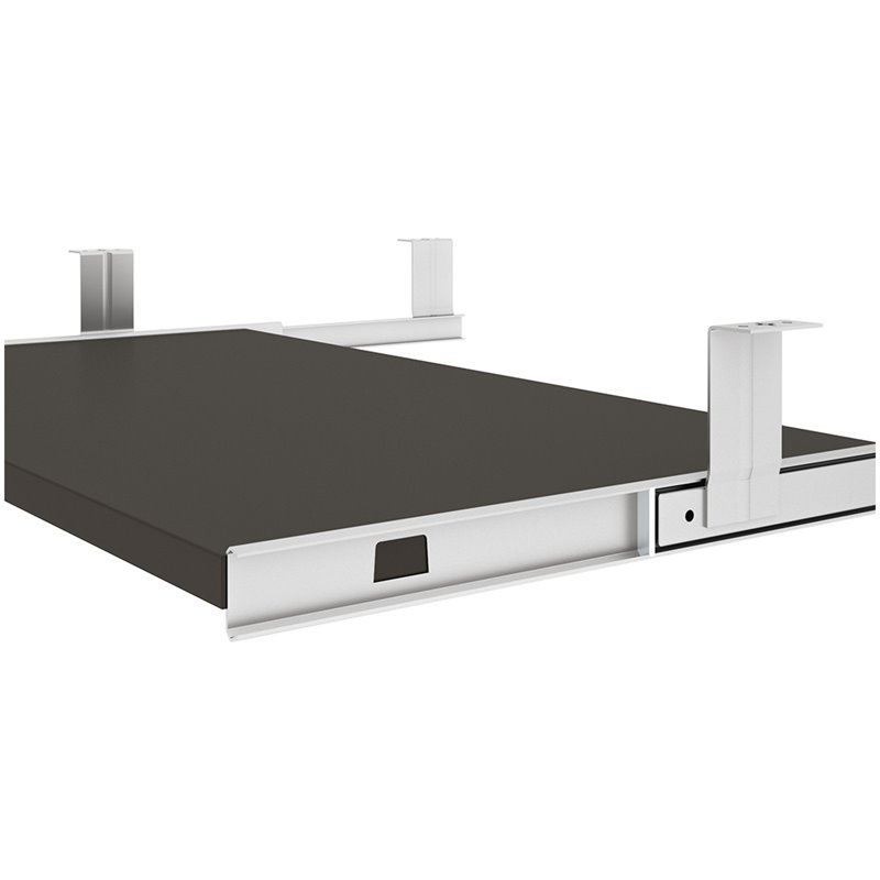 Pemberly Row Keyboard Shelf and CPU Platform With Ball-Bearing Slides in Slate