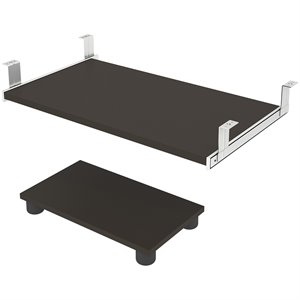 Pemberly Row Keyboard Shelf and CPU Platform With Ball-Bearing Slides in Slate