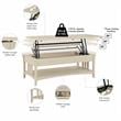 Pemberly Row 48W x 24D x 18H Lift Top Coffee Table With Storage in Antique White