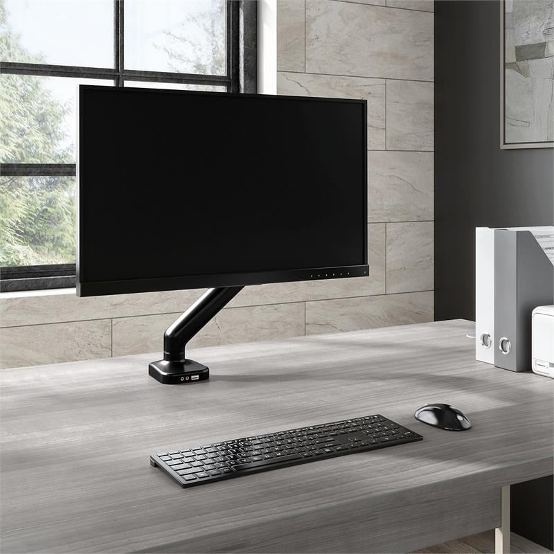 Pemberly Row Adjustable Monitor Arm With USB Port for 17 to 32 Inch Screens