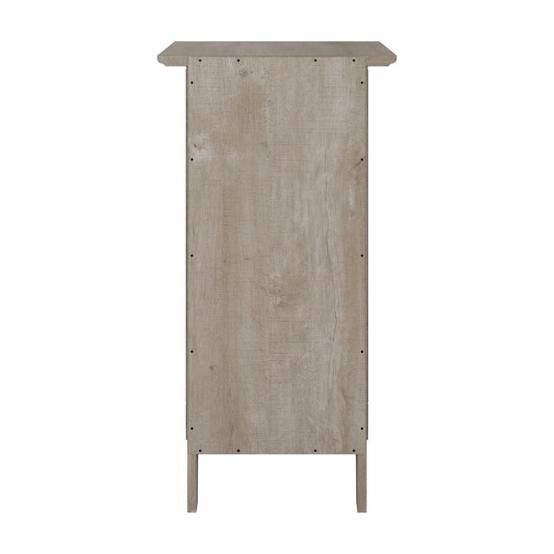 Pemberly Row 16W x 18D x 30H Nightstand With Door and Shelves in Washed Gray