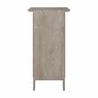 Pemberly Row 16W x 18D x 30H Nightstand With Door and Shelves in Washed Gray