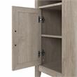 Pemberly Row 16W x 18D x 30H Nightstand With Door and Shelves in Washed Gray
