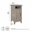 Pemberly Row 16W x 18D x 30H Nightstand With Door and Shelves in Washed Gray