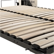Pemberly Row 68W Queen Murphy Bed With LED Lights in White Chocolate