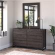 Pemberly Row 34W x 46H Bedroom Mirror With Safety Film in Charcoal Gray
