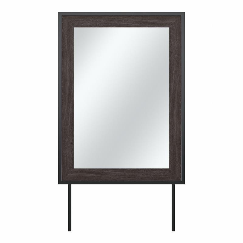 Pemberly Row 34W x 46H Bedroom Mirror With Safety Film in Charcoal Gray
