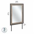 Pemberly Row 34W x 46H Bedroom Mirror With Safety Film in Modern Hickory