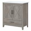 Pemberly Row 32W Wall Mounted Bathroom Vanity Cabinet in Driftwood Gray