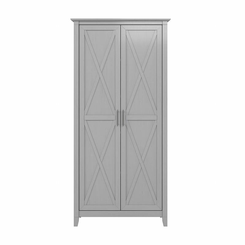 Pemberly Row 32W x 16D x 66H Kitchen Pantry Cabinet With Door in Cape Cod Gray